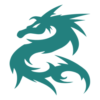 Tribal Dragon Decal (Turquoise)